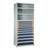 11-Drawer Steel Shelving with Drawers, 42" W x 18" D x 87" H, 5 Shelves, Four 3"H, Three 4"H, Four 6"H, No Dividers, Starter