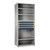 4-Drawer Steel Shelving with Drawers, 42" W x 18" D x 87" H, 6 Shelves, Three 4"H, One 6"H, Included Dividers, Starter