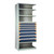 7-Drawer Steel Shelving with Drawers, 36" W x 18" D x 75" H, 5 Shelves, Three 4"H, Four 6"H, No Dividers, Adder