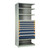 7-Drawer Steel Shelving with Drawers, 48" W x 24" D x 75" H, 5 Shelves, Four 4"H, Two 6"H, One 8"H, No Dividers, Adder