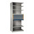 4-Drawer Steel Shelving with Drawers, 48" W x 24" D x 75" H, 5 Shelves, Three 4"H, One 6"H, No Dividers, Adder
