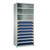 8-Drawer Steel Shelving with Drawers, 42" W x 24" D x 87" H, 5 Shelves, Eight 6"H, No Dividers, Starter