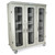 Triple Column Medical Cabinet with Glass Doors and Modular Storage