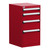 4-Drawer Compact Modular Drawer Cabinet 18'' W x 21''D - L3ABD-3447