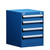 4-Drawer Compact Modular Drawer Cabinet 18'' W x 21''D - L3ABD-2418L3