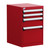 4-Drawer Compact Modular Drawer Cabinet 18'' W x 21''D - L3ABD-2808