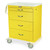 6-Drawer Wide Steel Isolation Cart With Key Lock And Antimicrobial Top