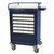 Medication Bin Cart With Key Lock And 24 Removable 5'' Bins And Side Shelf
