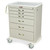 6-Drawer Standard Steel Anesthesia Cart With Key Lock And Quiet Casters