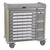 Dual Column Medication Bin Cart, Key Lock And 36 Removable Bins