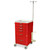 5-Drawer Narrow Emergency Crash Cart with Breakaway Lock and Antimicrobial Top