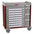 Dual Column Medication Bin Cart, Key Lock And 54 Removable Bins