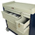 Dual Column Steel Medication Cart, Key Lock and 750 Punch Card Capacity