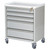 Five Drawer Steel Treatment Cart with Key Lock and Casters