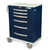 6-Drawer Aluminum Anesthesia Cart With Relocking Electronic Lock