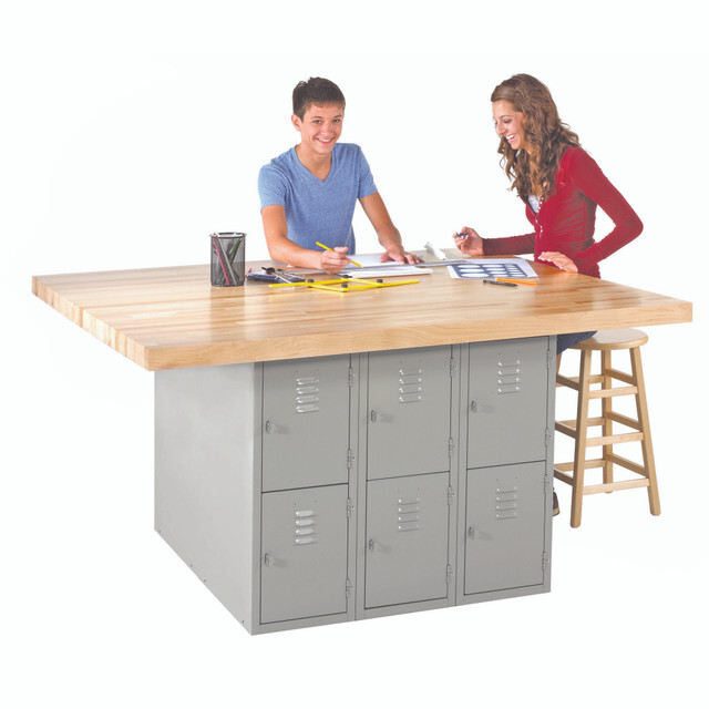 Image of product Locker Base Workbenches with Maple Top