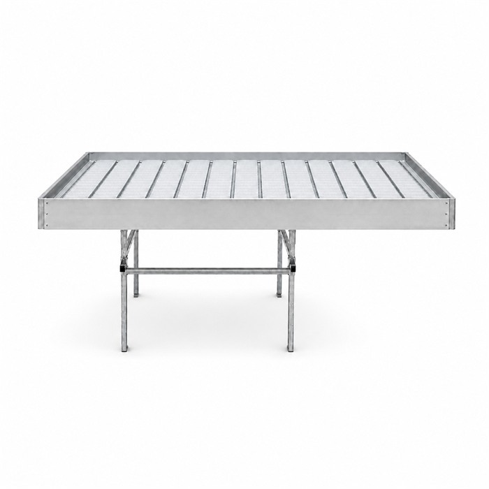 Standard rolling ebb and flow greenhouse bench