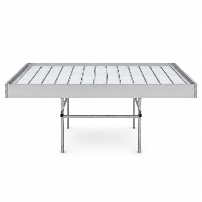 Stationary greenhouse cultivation bench