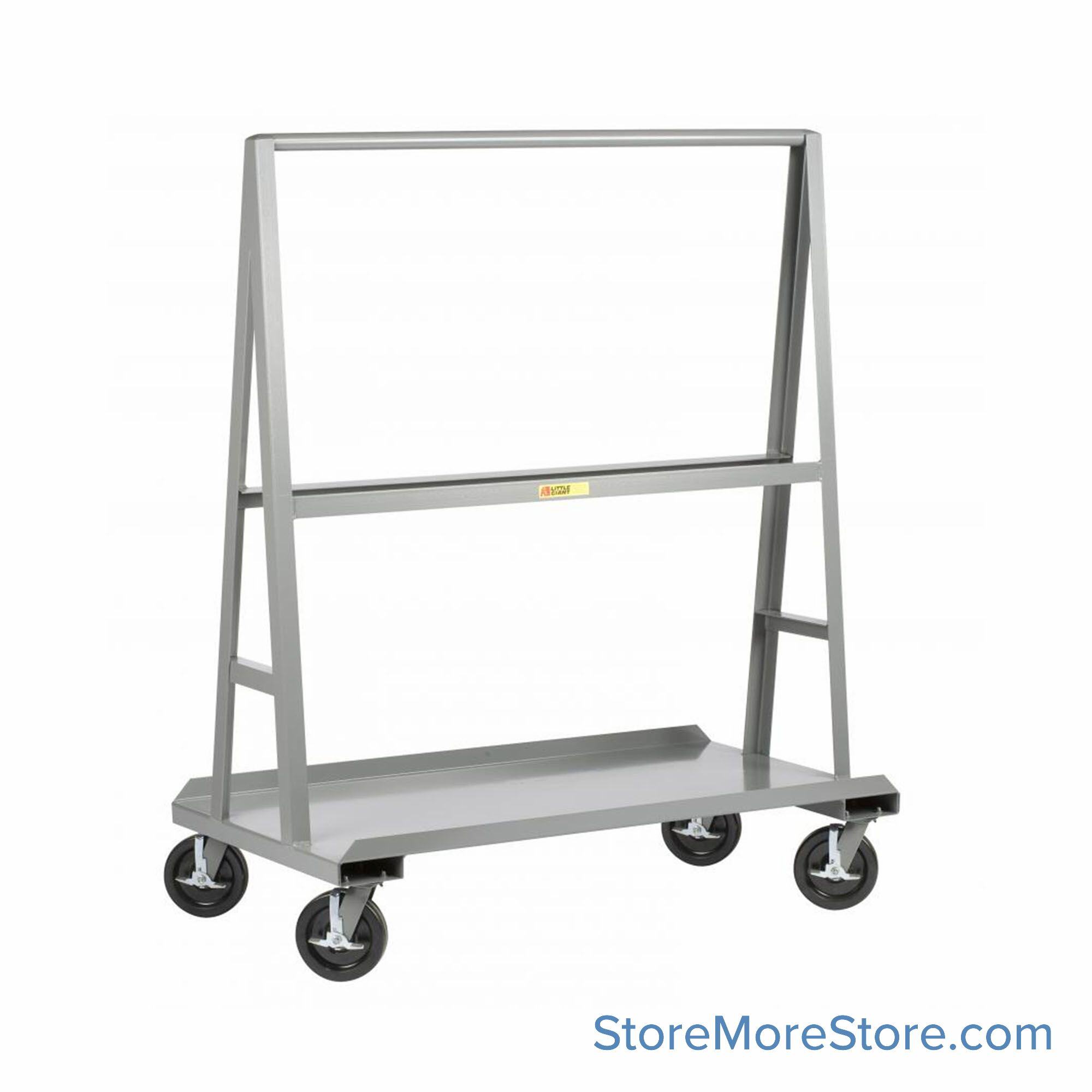A-Frame Panel Cart, 60" W x 30" D, 6" Phenolic 4 Swivel Casters
