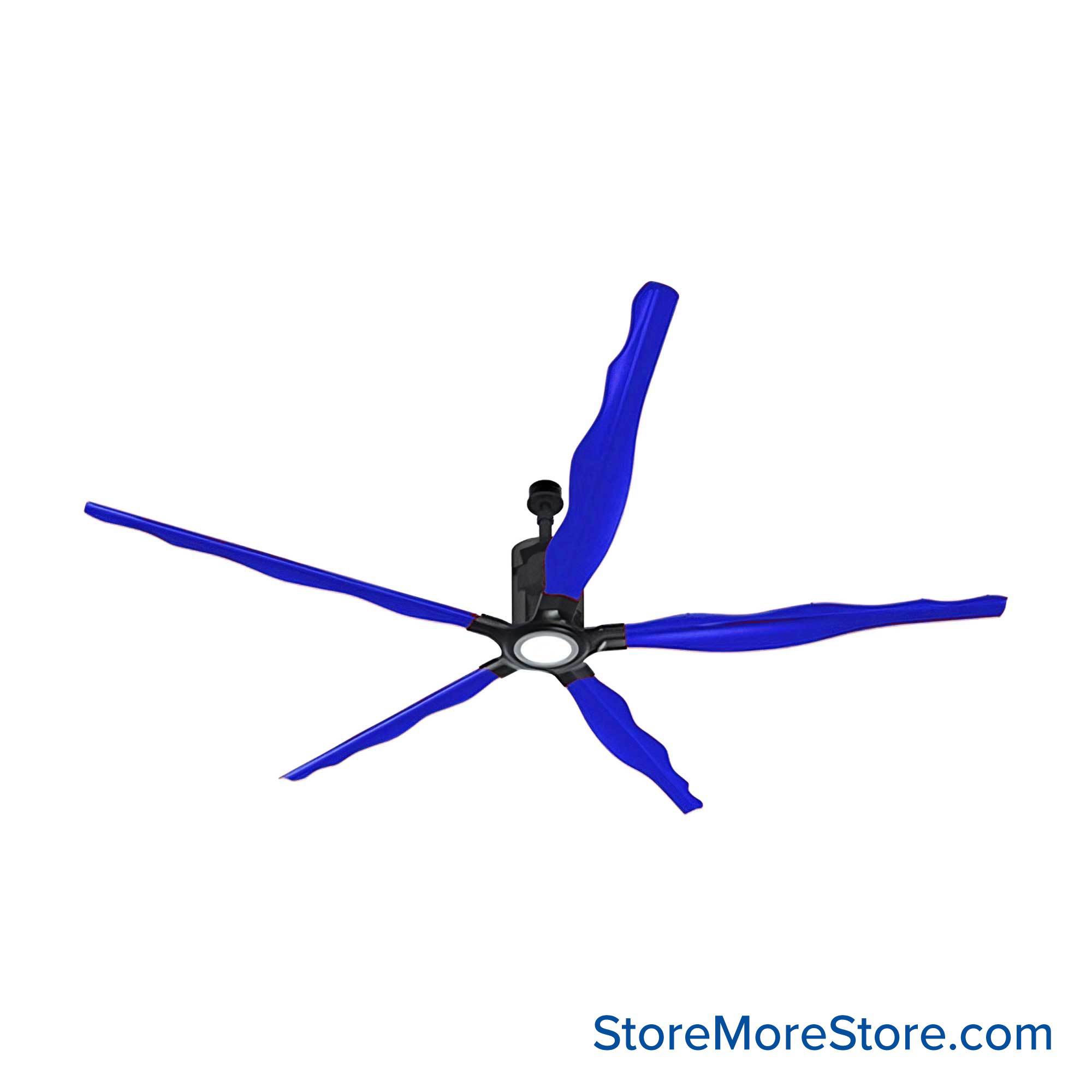 Big Commercial Ceiling Fan Cobalt[#1719D1] SKU SMS-09-V36-RLCX0010-COB
