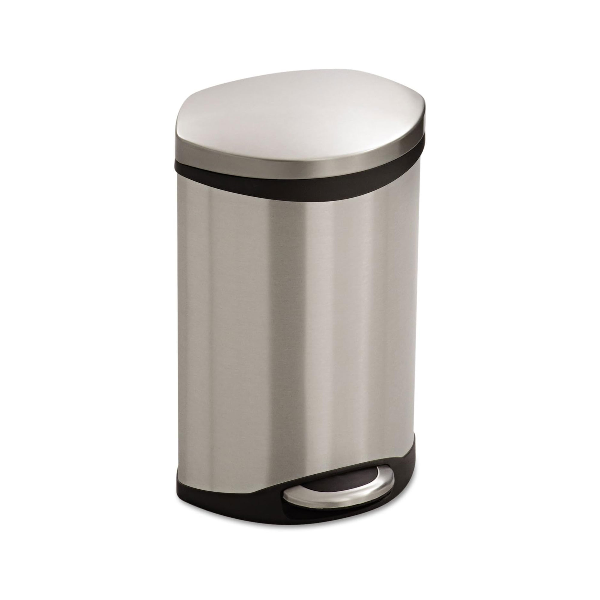 Ellipse Step-On Trash Can 3 Gallon Silver[#C0C0C0] SKU SMS-13-V37-9901SS