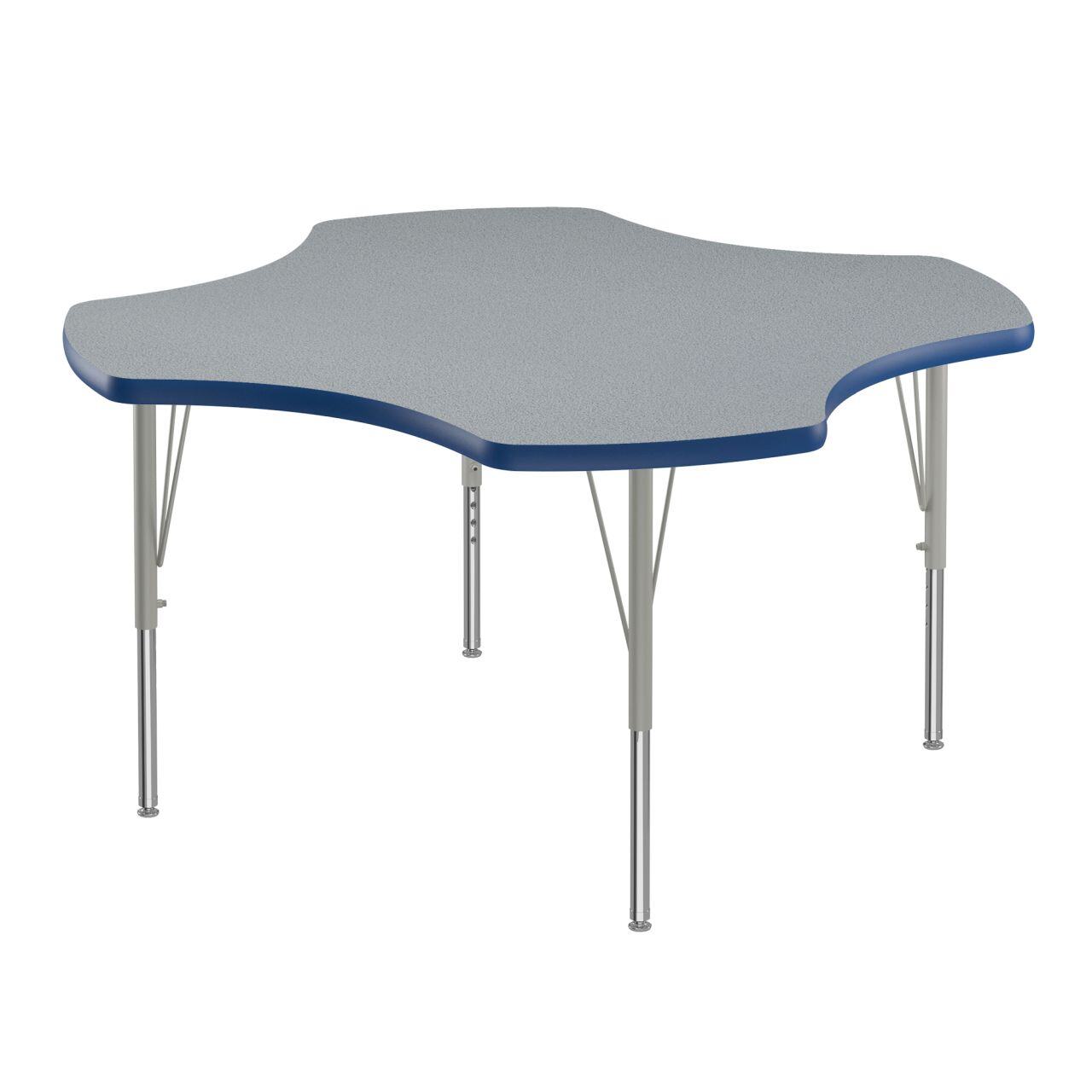 Adjustable Height Activity Tables-Clover Shaped Gray Granite[https://cdn11.bigcommerce.com/s-ae8l2aaf6n/product_images/attribute_value_images/38457.preview.jpg?t=1741097779] Blue[https://cdn11.bigcommerce.com/s-ae8l2aaf6n/product_images/attribute_value_images/38469.preview.jpg?t=1741097787] Silver Mist[https://cdn11.bigcommerce.com/s-ae8l2aaf6n/product_images/attribute_value_images/38478.preview.png?t=1741097793] SKU SMS-04-V28-A48-CLO-15-14-37