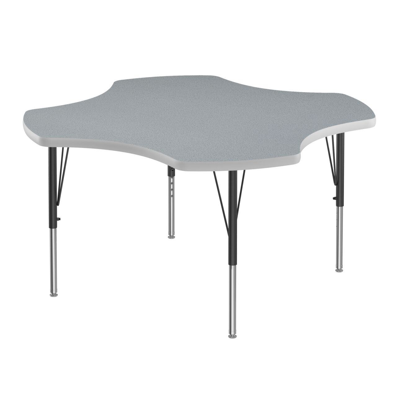 Adjustable Height Activity Tables-Clover Shaped Gray Granite[https://cdn11.bigcommerce.com/s-ae8l2aaf6n/product_images/attribute_value_images/38457.preview.jpg?t=1741097779] Gray[https://cdn11.bigcommerce.com/s-ae8l2aaf6n/product_images/attribute_value_images/38470.preview.png?t=1741097788] Black/Chrome[https://cdn11.bigcommerce.com/s-ae8l2aaf6n/product_images/attribute_value_images/38477.preview.jpg?t=1741097793] SKU SMS-04-V28-A48-CLO-15-09-13