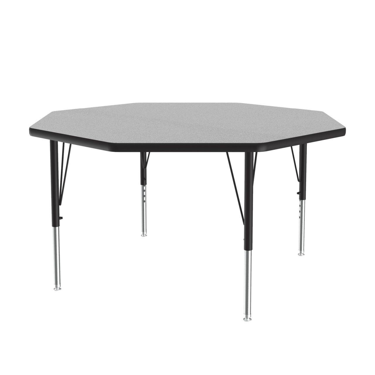 Adjustable Height Activity Tables-Octagonal Shaped Gray Granite[https://cdn11.bigcommerce.com/s-ae8l2aaf6n/product_images/attribute_value_images/38509.preview.jpg?t=1741102011] Black[https://cdn11.bigcommerce.com/s-ae8l2aaf6n/product_images/attribute_value_images/38519.preview.jpg?t=1741102017] Black/Chrome[https://cdn11.bigcommerce.com/s-ae8l2aaf6n/product_images/attribute_value_images/38529.preview.jpg?t=1741102025] SKU SMS-04-V28-A48-OCT-15