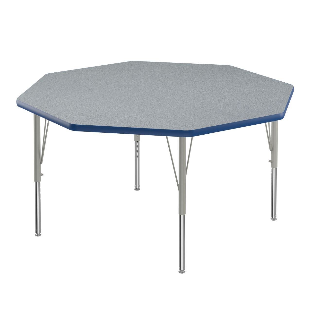 Adjustable Height Activity Tables-Octagonal Shaped Gray Granite[https://cdn11.bigcommerce.com/s-ae8l2aaf6n/product_images/attribute_value_images/38509.preview.jpg?t=1741102011] Blue[https://cdn11.bigcommerce.com/s-ae8l2aaf6n/product_images/attribute_value_images/38521.preview.jpg?t=1741102019] Silver Mist[https://cdn11.bigcommerce.com/s-ae8l2aaf6n/product_images/attribute_value_images/38530.preview.png?t=1741102026] SKU SMS-04-V28-A48-OCT-15-14-37