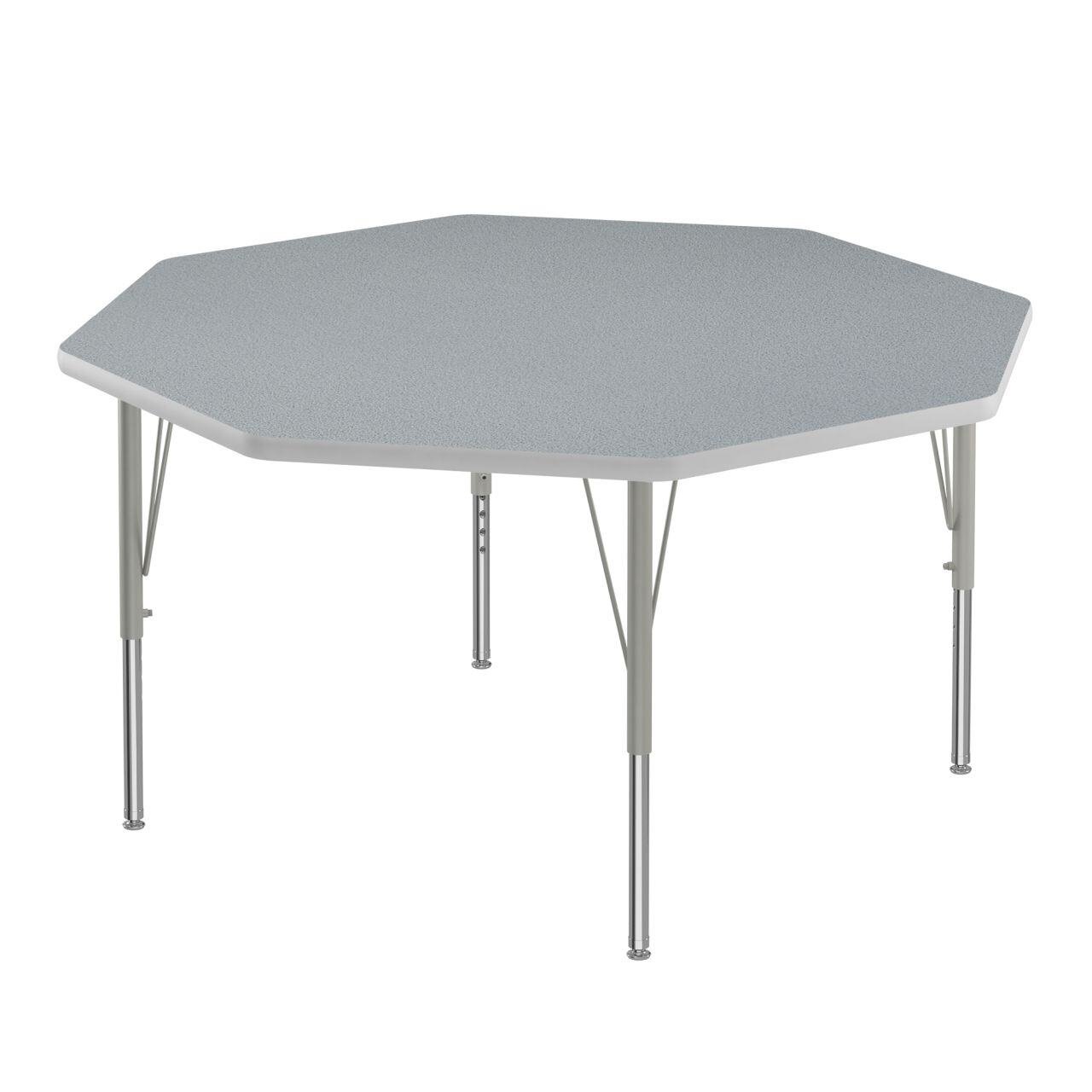 Adjustable Height Activity Tables-Octagonal Shaped Gray Granite[https://cdn11.bigcommerce.com/s-ae8l2aaf6n/product_images/attribute_value_images/38509.preview.jpg?t=1741102011] Gray[https://cdn11.bigcommerce.com/s-ae8l2aaf6n/product_images/attribute_value_images/38522.preview.png?t=1741102019] Silver Mist[https://cdn11.bigcommerce.com/s-ae8l2aaf6n/product_images/attribute_value_images/38530.preview.png?t=1741102026] SKU SMS-04-V28-A48-OCT-15-14-13