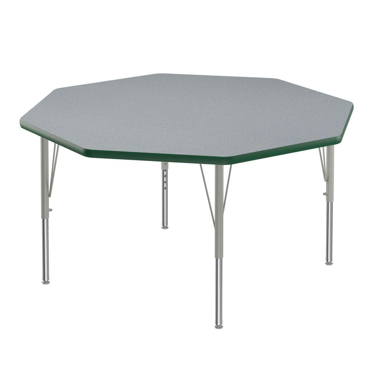 Adjustable Height Activity Tables-Octagonal Shaped Gray Granite[https://cdn11.bigcommerce.com/s-ae8l2aaf6n/product_images/attribute_value_images/38509.preview.jpg?t=1741102011] Green[https://cdn11.bigcommerce.com/s-ae8l2aaf6n/product_images/attribute_value_images/38523.preview.jpg?t=1741102020] Silver Mist[https://cdn11.bigcommerce.com/s-ae8l2aaf6n/product_images/attribute_value_images/38530.preview.png?t=1741102026] SKU SMS-04-V28-A48-OCT-15-14-39