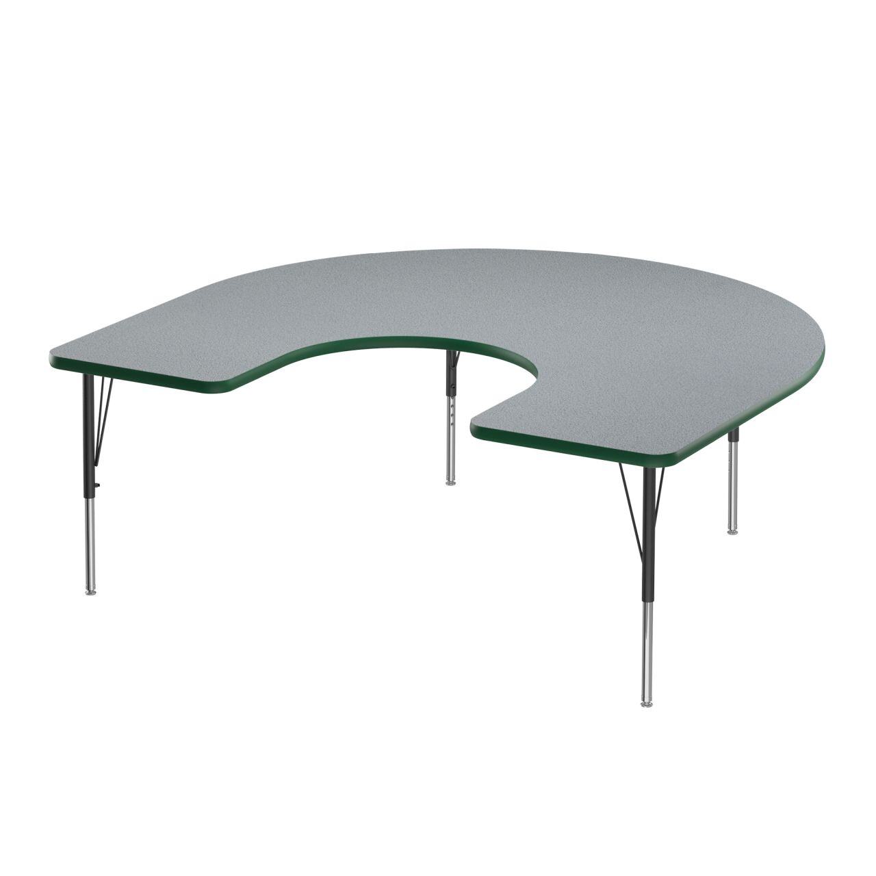 Adjustable Height Activity Tables-Horseshoe Shaped Gray Granite[https://cdn11.bigcommerce.com/s-ae8l2aaf6n/product_images/attribute_value_images/38535.preview.jpg?t=1741118992] Green[https://cdn11.bigcommerce.com/s-ae8l2aaf6n/product_images/attribute_value_images/38549.preview.jpg?t=1741119002] Black/Chrome[https://cdn11.bigcommerce.com/s-ae8l2aaf6n/product_images/attribute_value_images/38555.preview.jpg?t=1741119007] SKU SMS-04-V28-A6066-HOR-15-09-39