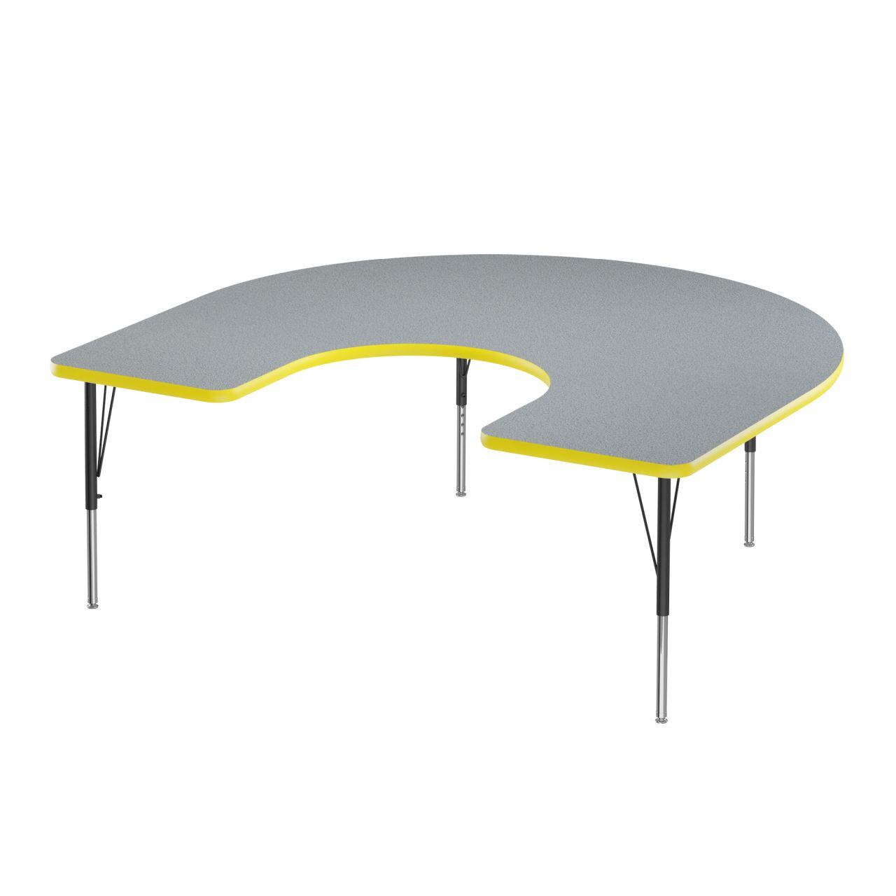 Adjustable Height Activity Tables-Horseshoe Shaped Gray Granite[https://cdn11.bigcommerce.com/s-ae8l2aaf6n/product_images/attribute_value_images/38535.preview.jpg?t=1741118992] Yellow[https://cdn11.bigcommerce.com/s-ae8l2aaf6n/product_images/attribute_value_images/38552.preview.jpg?t=1741119004] Black/Chrome[https://cdn11.bigcommerce.com/s-ae8l2aaf6n/product_images/attribute_value_images/38555.preview.jpg?t=1741119007] SKU SMS-04-V28-A6066-HOR-15-09-38