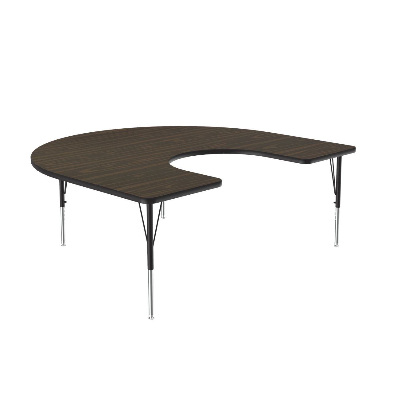 Adjustable Height Activity Tables-Horseshoe Shaped Walnut[https://cdn11.bigcommerce.com/s-ae8l2aaf6n/product_images/attribute_value_images/38542.preview.jpg?t=1741118997] Black[https://cdn11.bigcommerce.com/s-ae8l2aaf6n/product_images/attribute_value_images/38545.preview.jpg?t=1741118999] Black/Chrome[https://cdn11.bigcommerce.com/s-ae8l2aaf6n/product_images/attribute_value_images/38555.preview.jpg?t=1741119007] SKU SMS-04-V28-A6066-HOR-01
