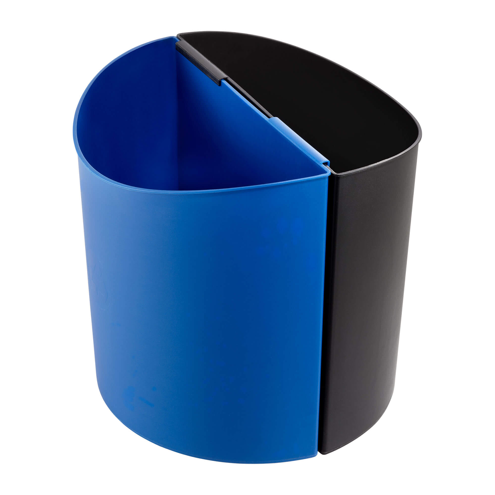 Desk Side Dual Recycling Trash Can 15 Gallons SKU SMS-12-V37-9928BB