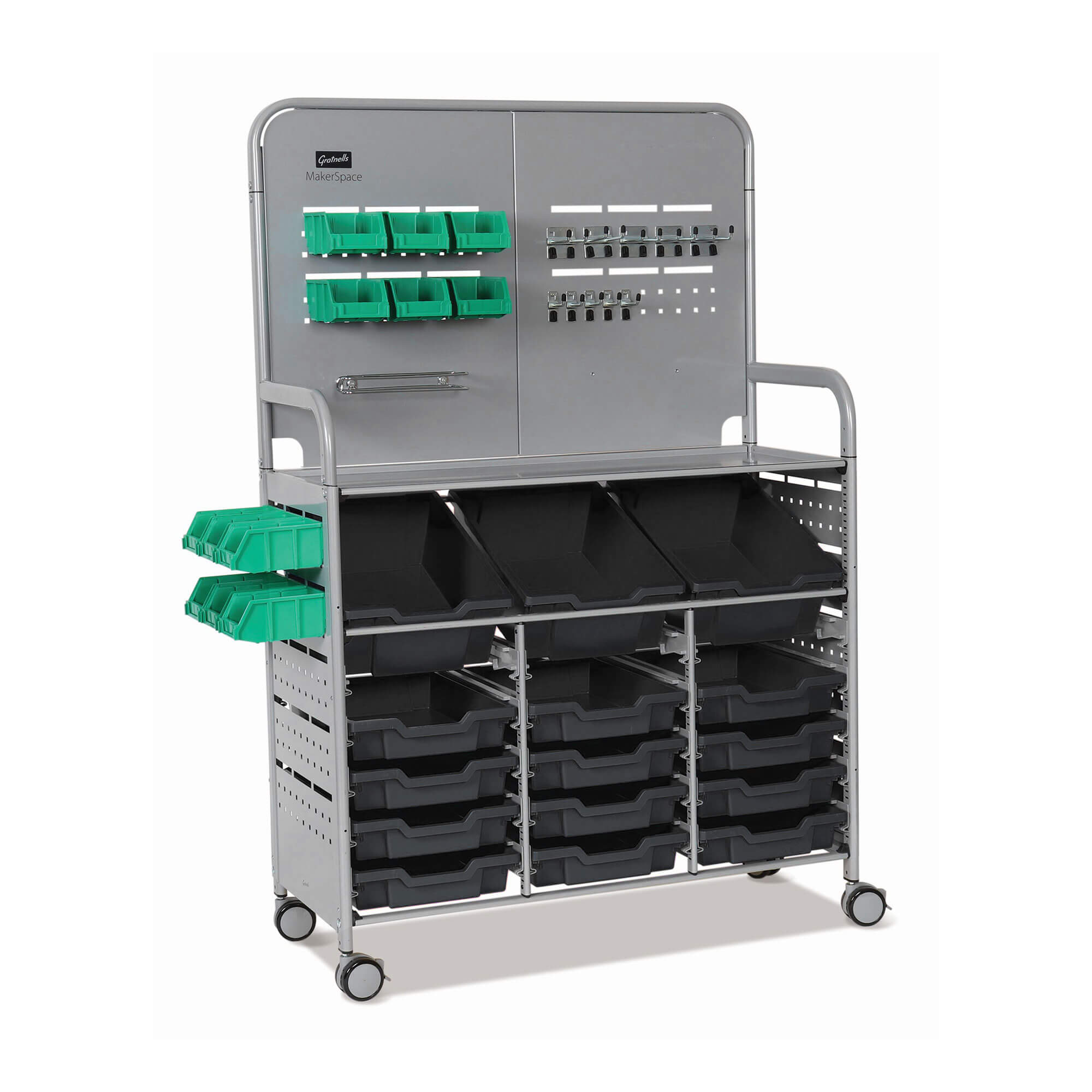 Makerspace Storage Cart Jet Black[#231F20] SKU SMS-02-V40-MST01442121