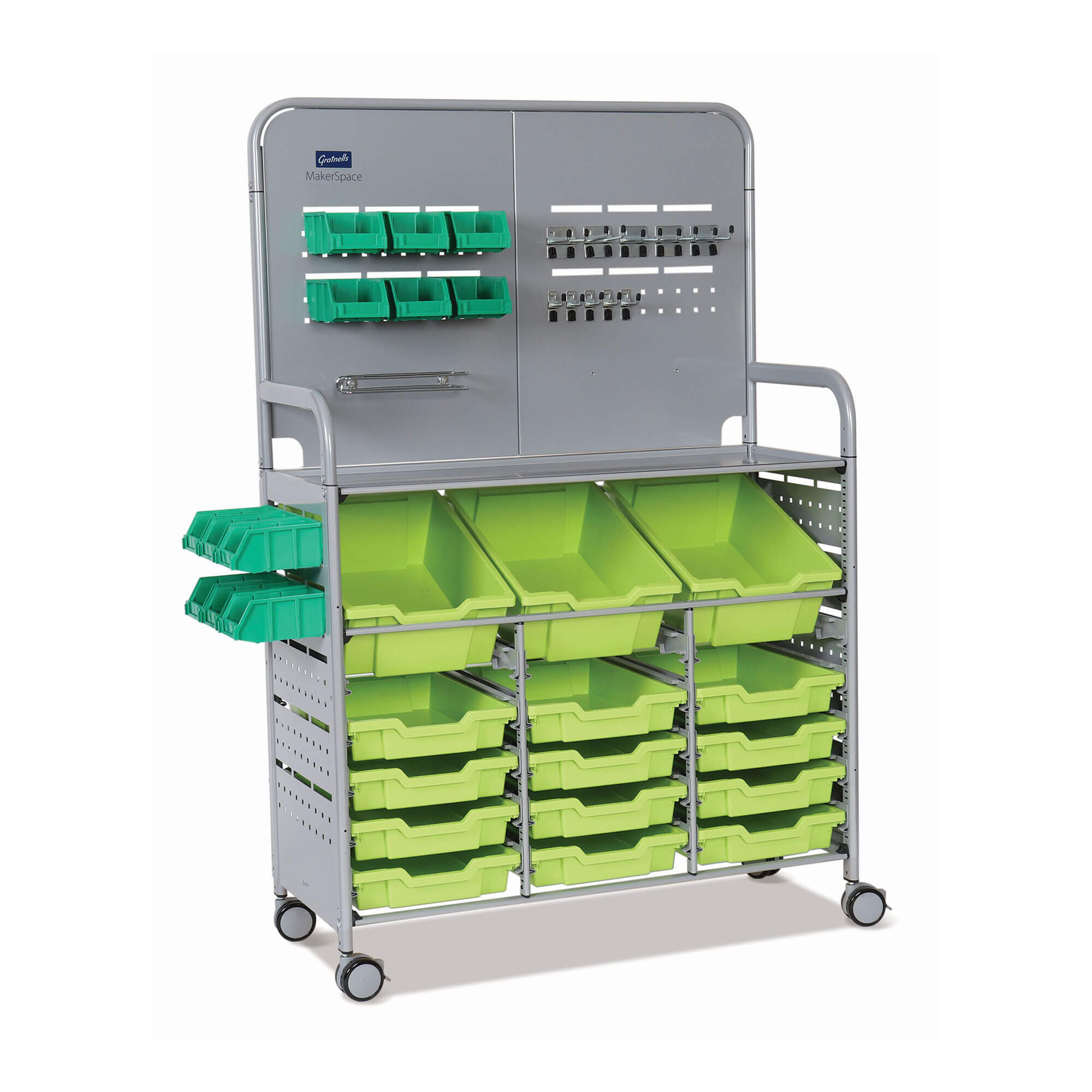 Makerspace Storage Cart Jolly Lime[#8AC53F] SKU SMS-02-V40-MST01443636