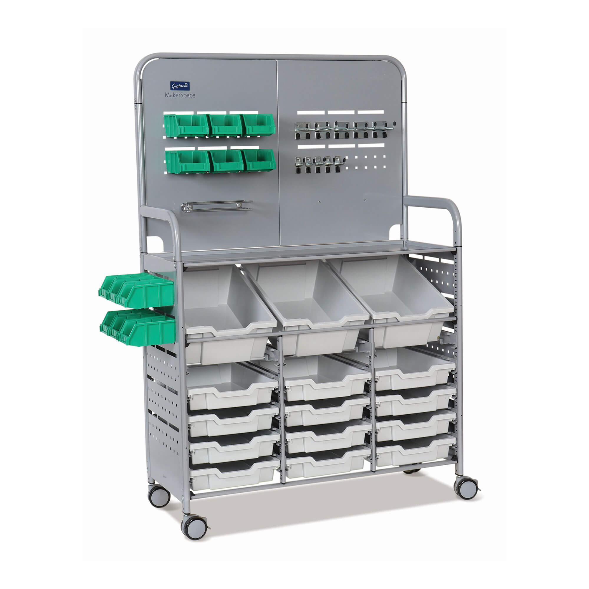 Makerspace Storage Cart Light Gray[#EFEEF3] SKU SMS-02-V40-MST01441919