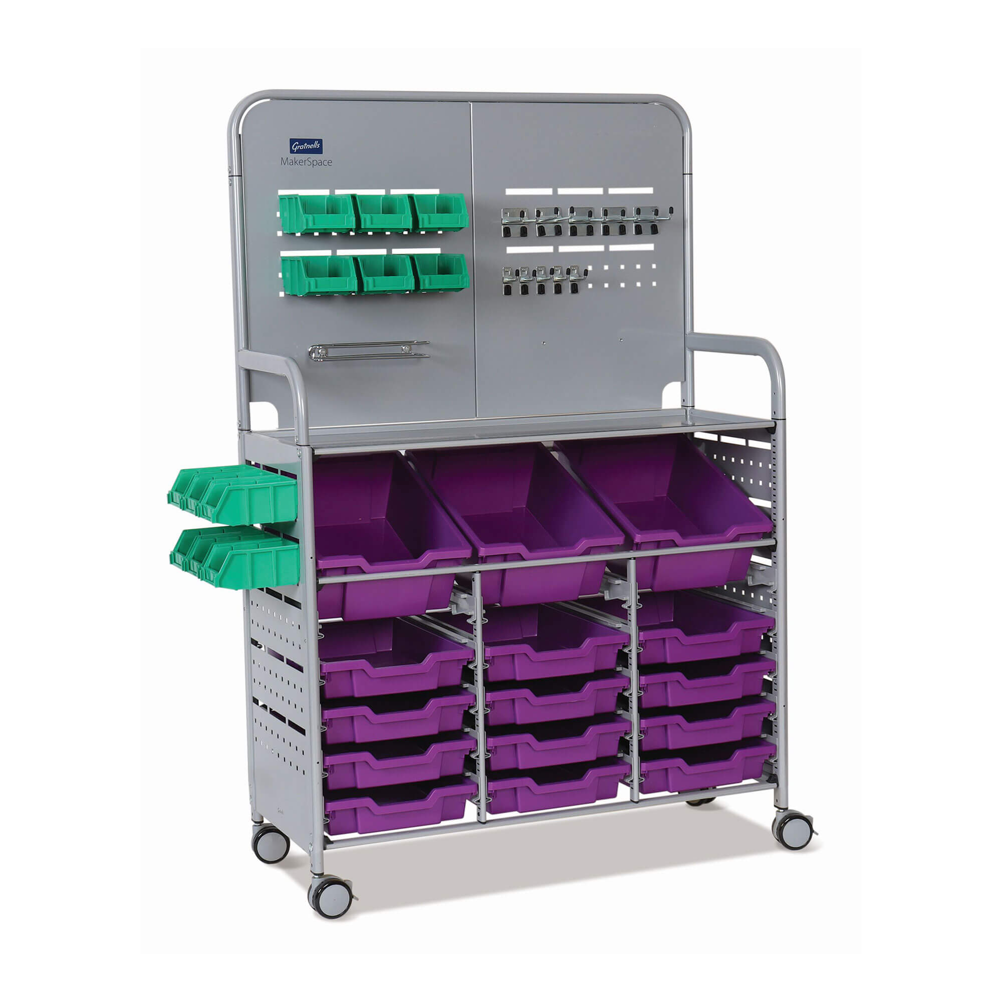 Makerspace Storage Cart Plum Purple[#702C91] SKU SMS-02-V40-MST01440505