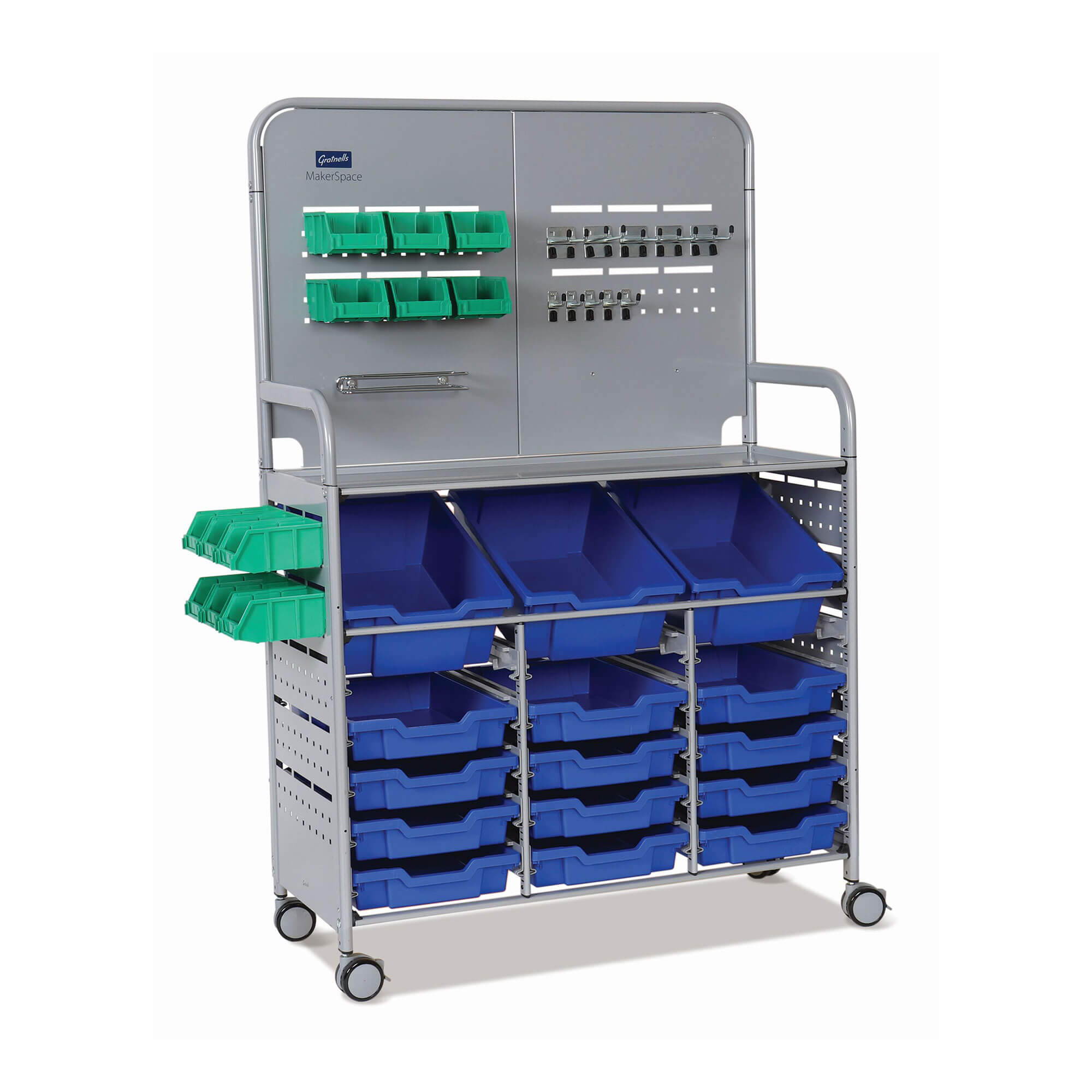 Makerspace Storage Cart Royal Blue[#005AAB] SKU SMS-02-V40-MST01440606