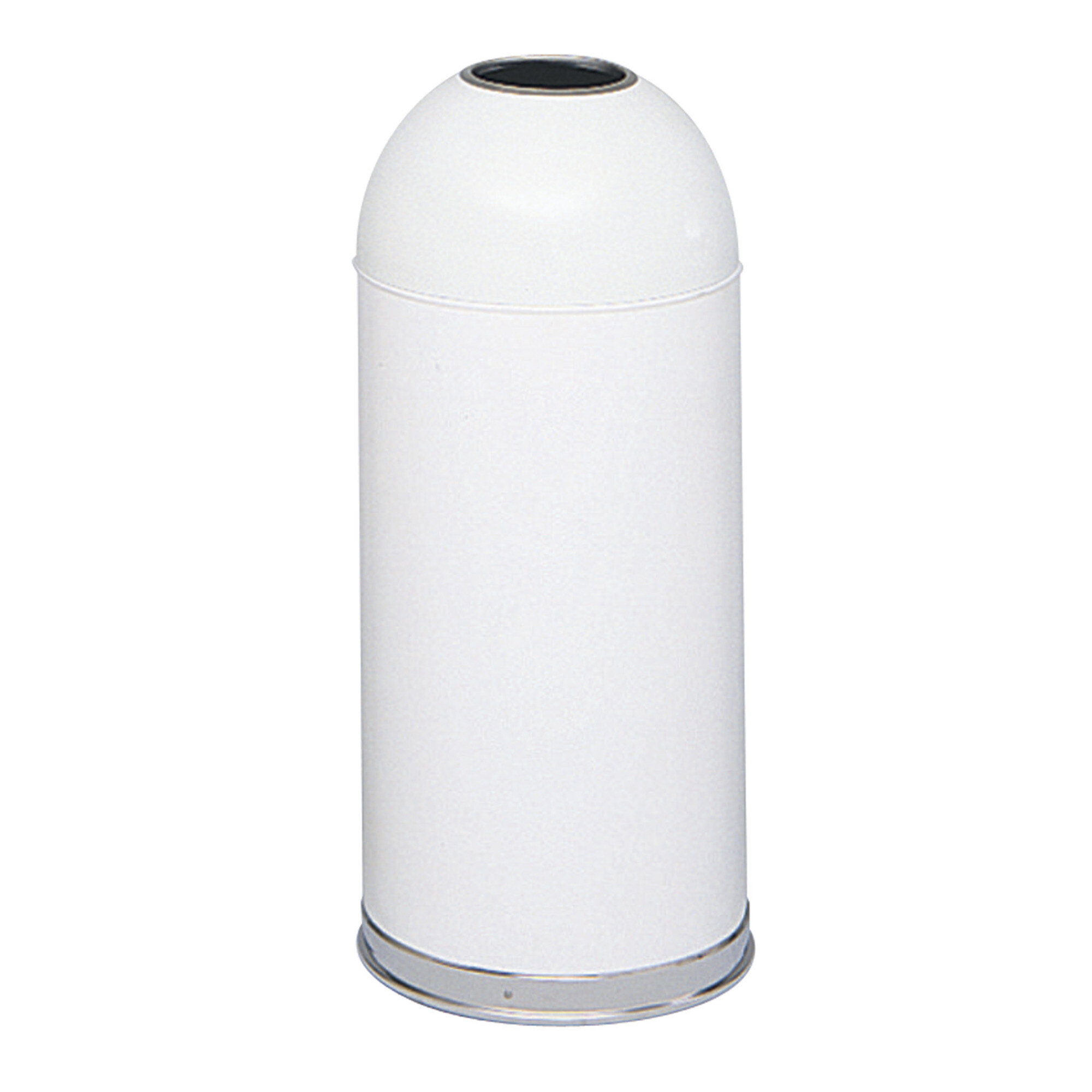 Compact Open Top Dome Trash Can 15 Gallon White[#FFFFFF] SKU SMS-12-V37-9639WH