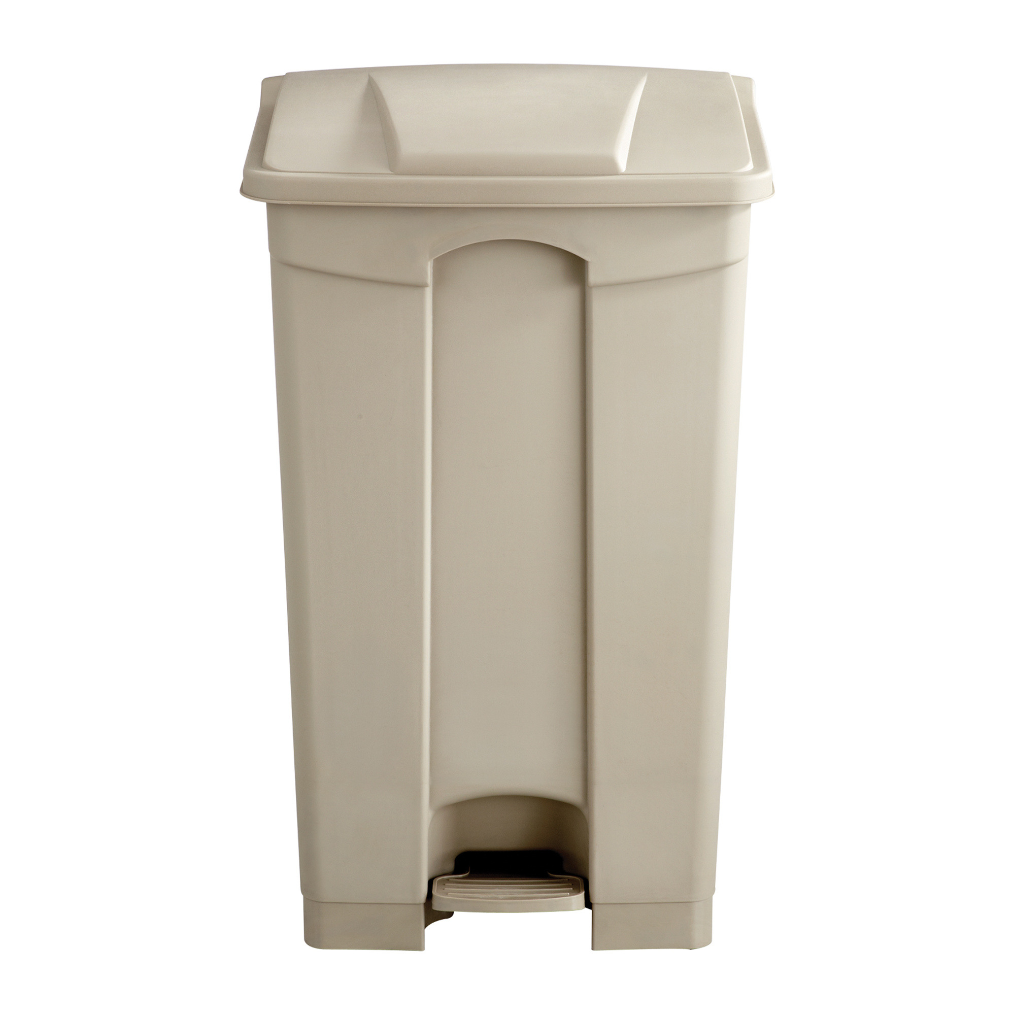 Plastic Step-On Trash Can 23 Gallon Tan[#A89C86] SKU SMS-12-V37-9923TN