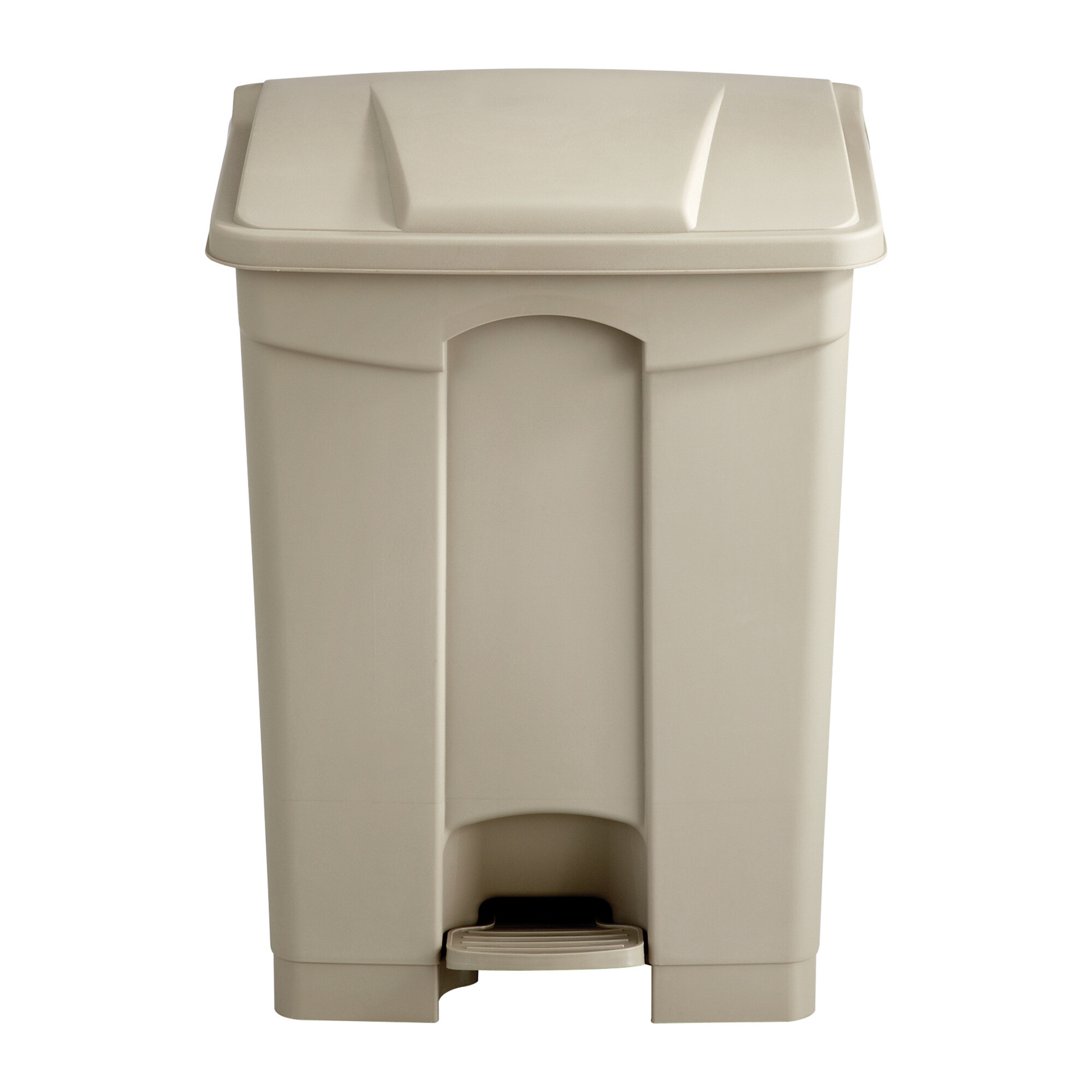 Plastic Step-On Trash Can 17 Gallon Tan[#A89C86] SKU SMS-12-V37-9922TN