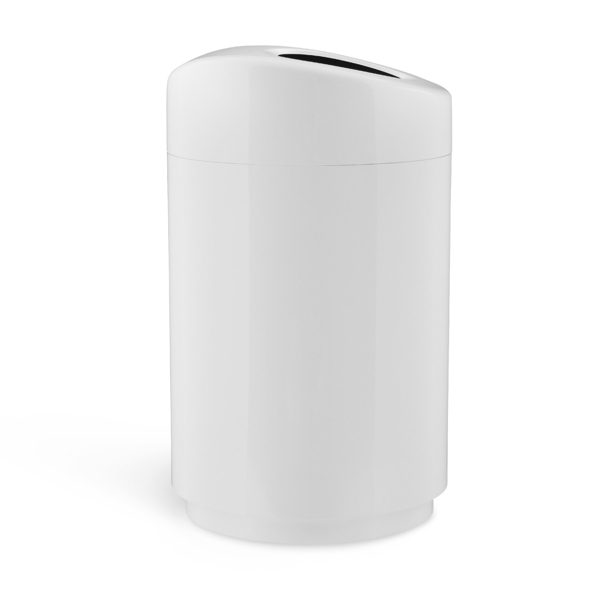 Open Top Trash Can with Liner 30 Gallon White[#FFFFFF] SKU SMS-12-V37-9920WH