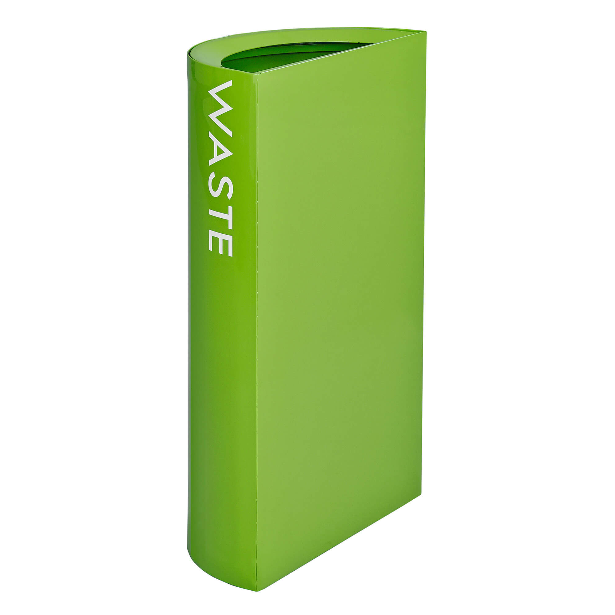Mixx Steel Trash Can with Lid Green[#B8C957] SKU SMS-12-V37-9447GN