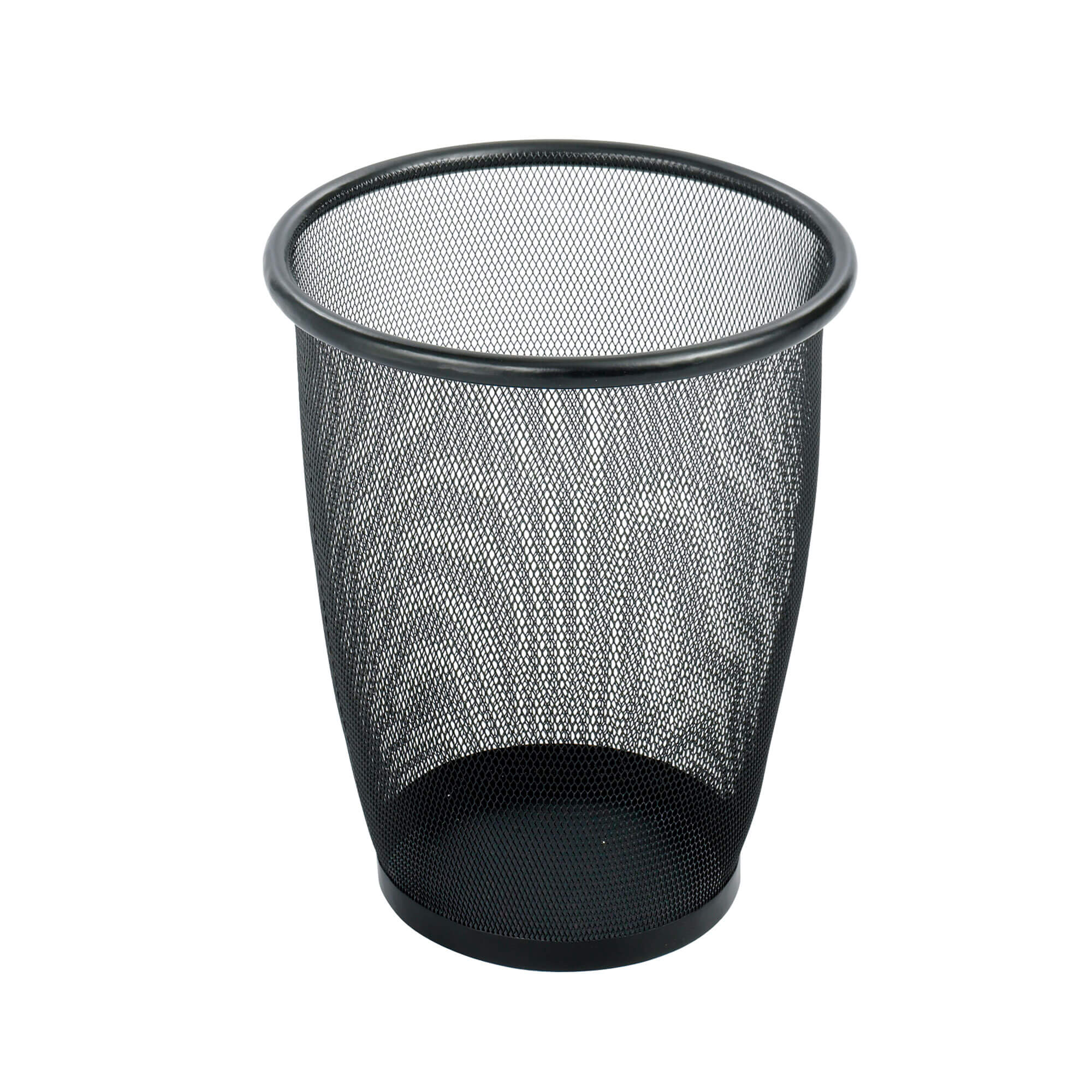 Onyx Mesh Round Wastebasket 5-Gallon Black[#000000] SKU SMS-12-V37-9717BL