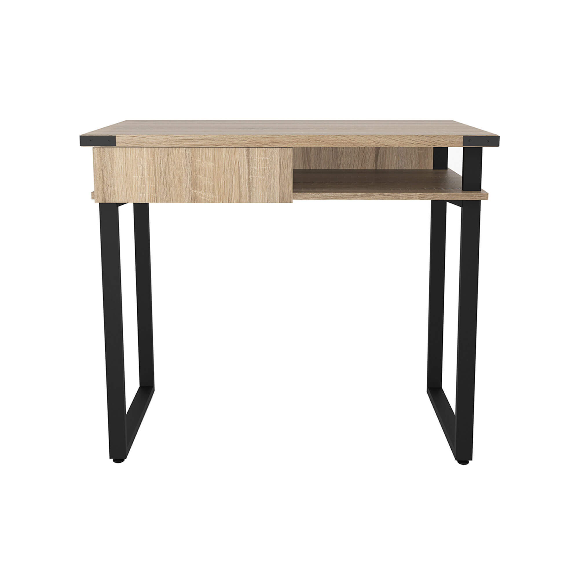 Modern Laminate Office Desk with Drawer Sand Dune[#A89C86] SKU SMS-04-V37-5512SDD