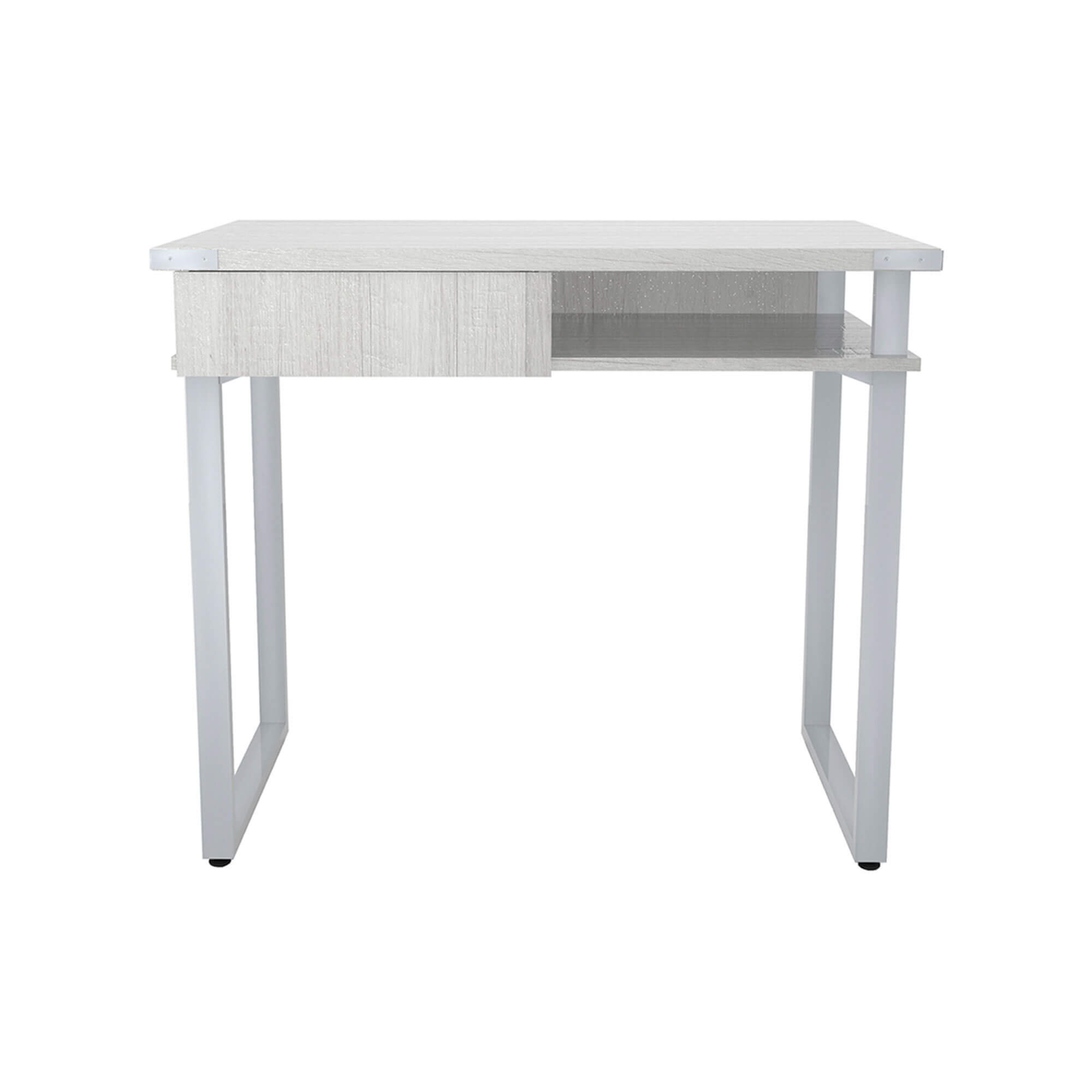 Modern Laminate Office Desk with Drawer White Ash[#FFFFFF] SKU SMS-04-V37-5512WAH