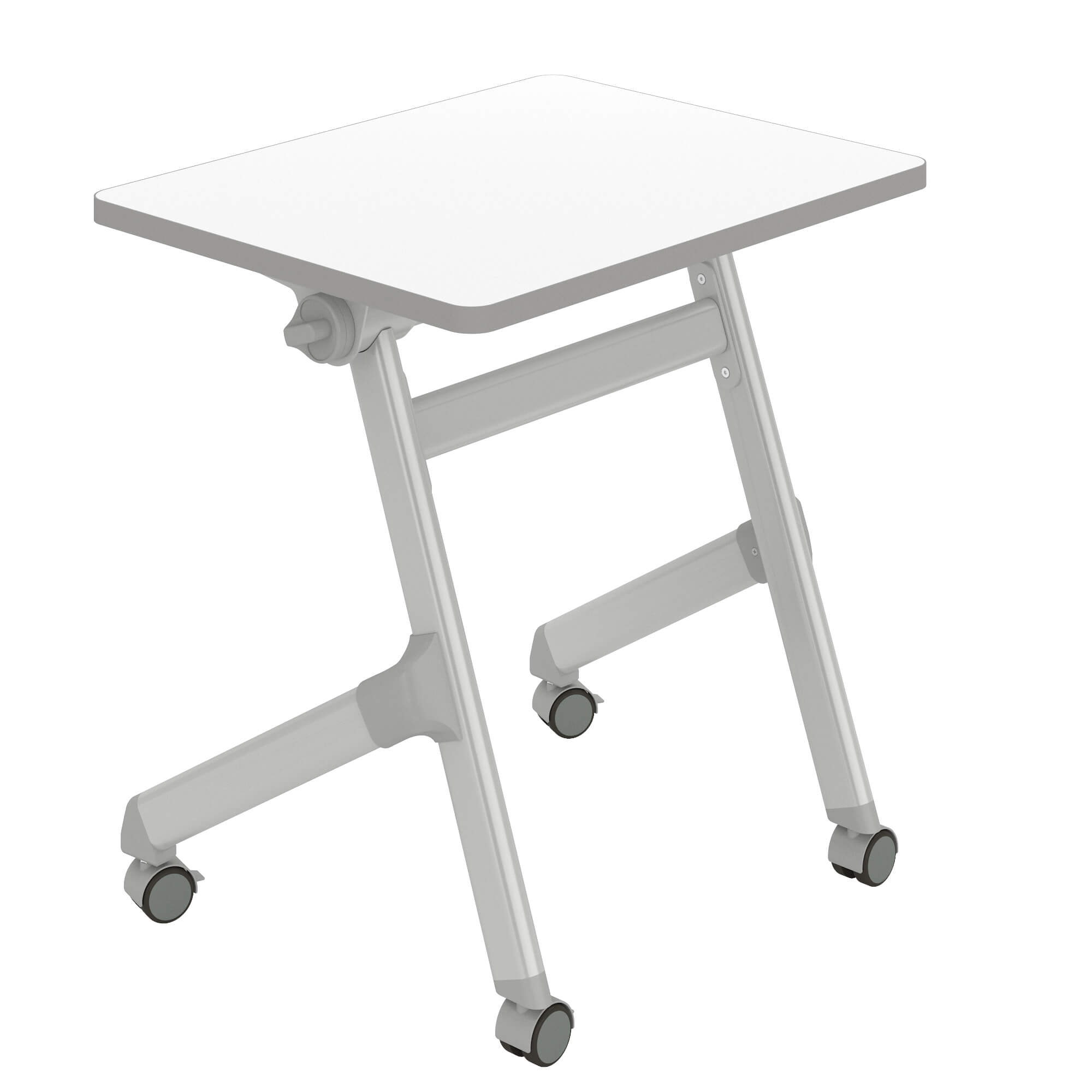Nesting Student Desk with Flip Top and Locking Casters Dry Erase[#FFFFFF] SKU SMS-12-V37-1227DE