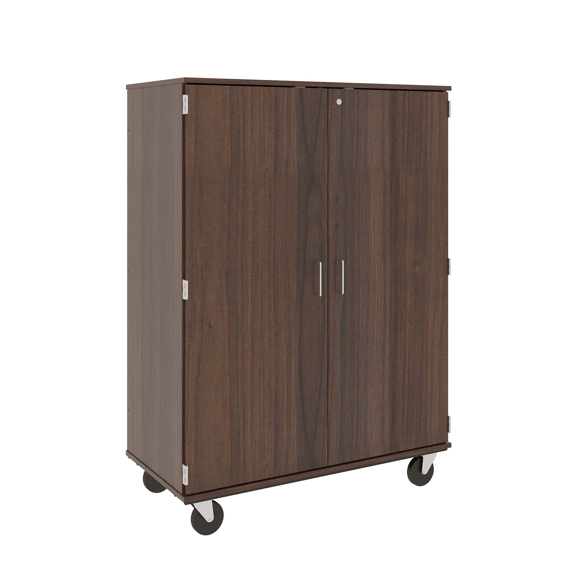 67 inch High Mobile Shelf Storage Cart with Lockable Doors Sepia Walnut[https://cdn11.bigcommerce.com/s-ae8l2aaf6n/product_images/attribute_value_images/63336.preview.jpg?t=1752509765] SKU SMS-04-V127-80181-F67-L40